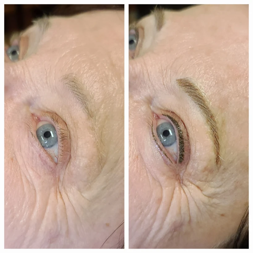 Before and After Permanent Cosmetics Example
